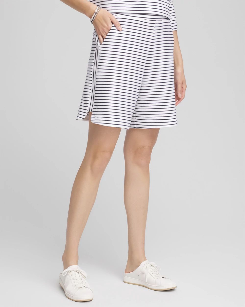 striped terry short